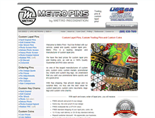 Tablet Screenshot of metropins.com